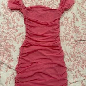 Princess Polly Pink Mesh Mini Dress